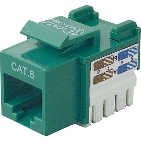 Belkin Cat6 Chnl Cert Keystn Jck 568A/568B; Green R6D026-AB6-GRN